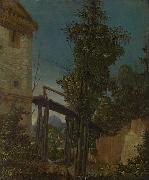 Albrecht Altdorfer Landscape with a Footbridge oil on canvas